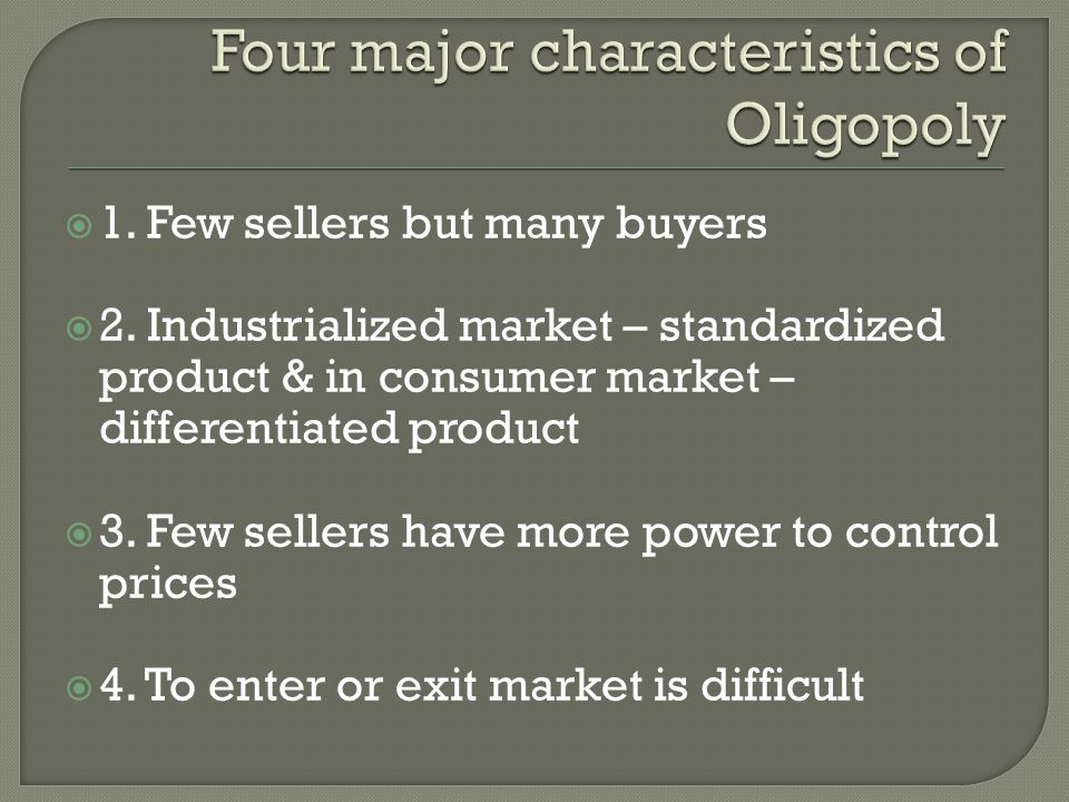 What are the characteristics of a monopolistic market?
